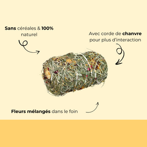 Bloc de foin aux fleurs 🌿🌸🐰